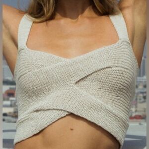Bondi Knit Criss-Cross Top - Oliveacious L - Crochet Tank